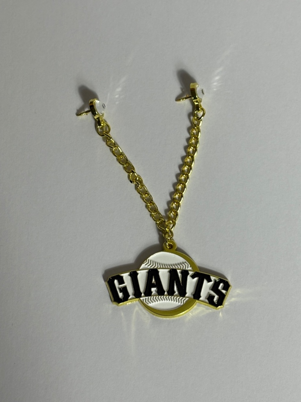 New Era San Francisco Giants Hat Pin Chain Black White Gold Pins Hats Hatpin